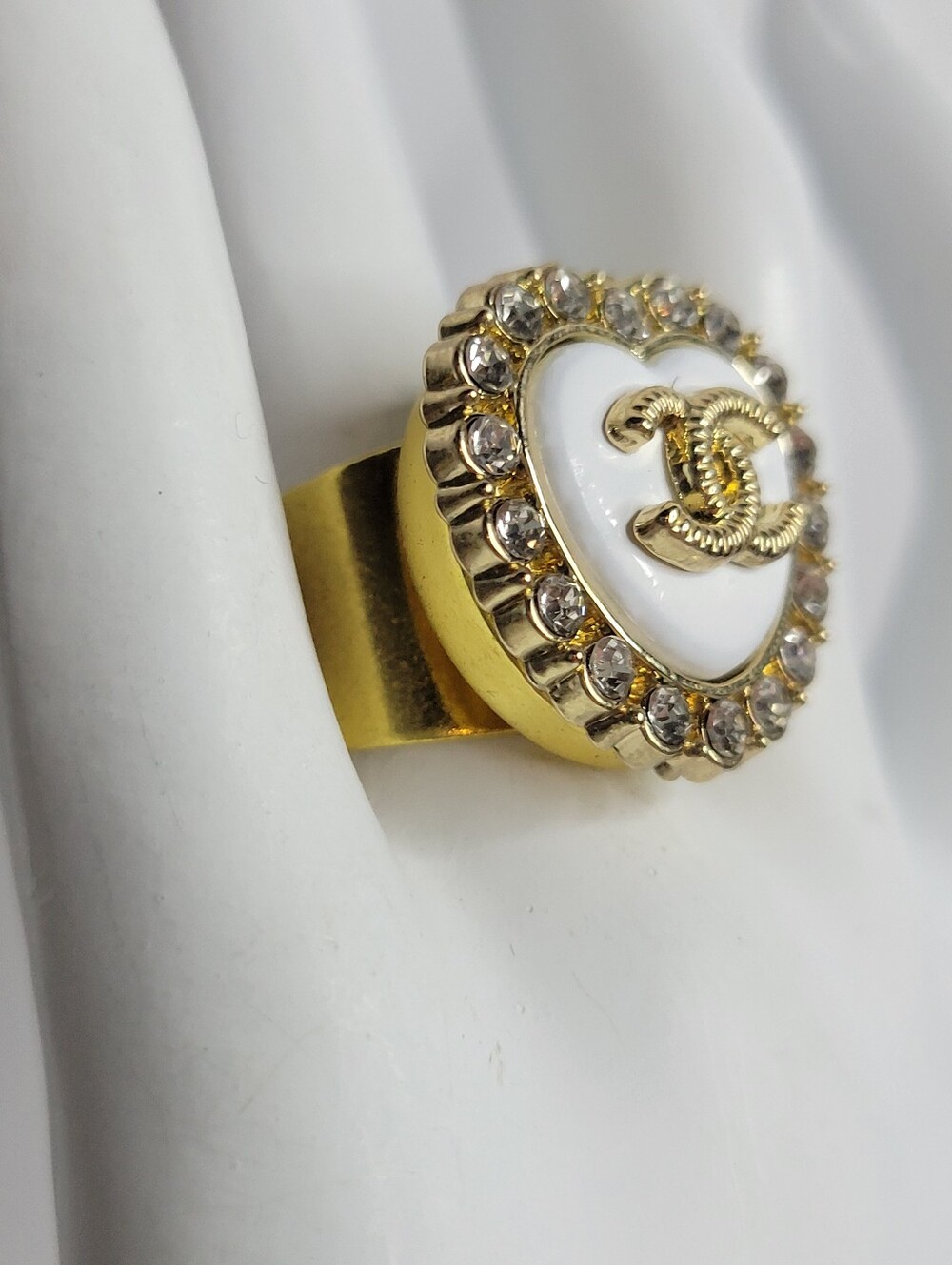 Chanel Button, Custom Ring, Adjustable - Picture 4 of 4